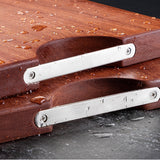 SOGA 2X 50cm Rectangular Wooden Ebony Butcher Block Non-slip Chopping Food Serving Tray Charcuterie Board - Cafe Supply