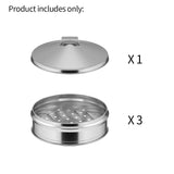 SOGA 3 Tier Stainless Steel Steamers With Lid Work inside of Basket Pot Steamers 28cm - Cafe Supply
