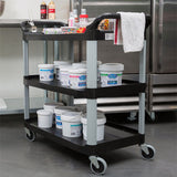 SOGA 2X 3 Tier Food Trolley Food Waste Cart Food Utility Mechanic Kitchen Large - Cafe Supply