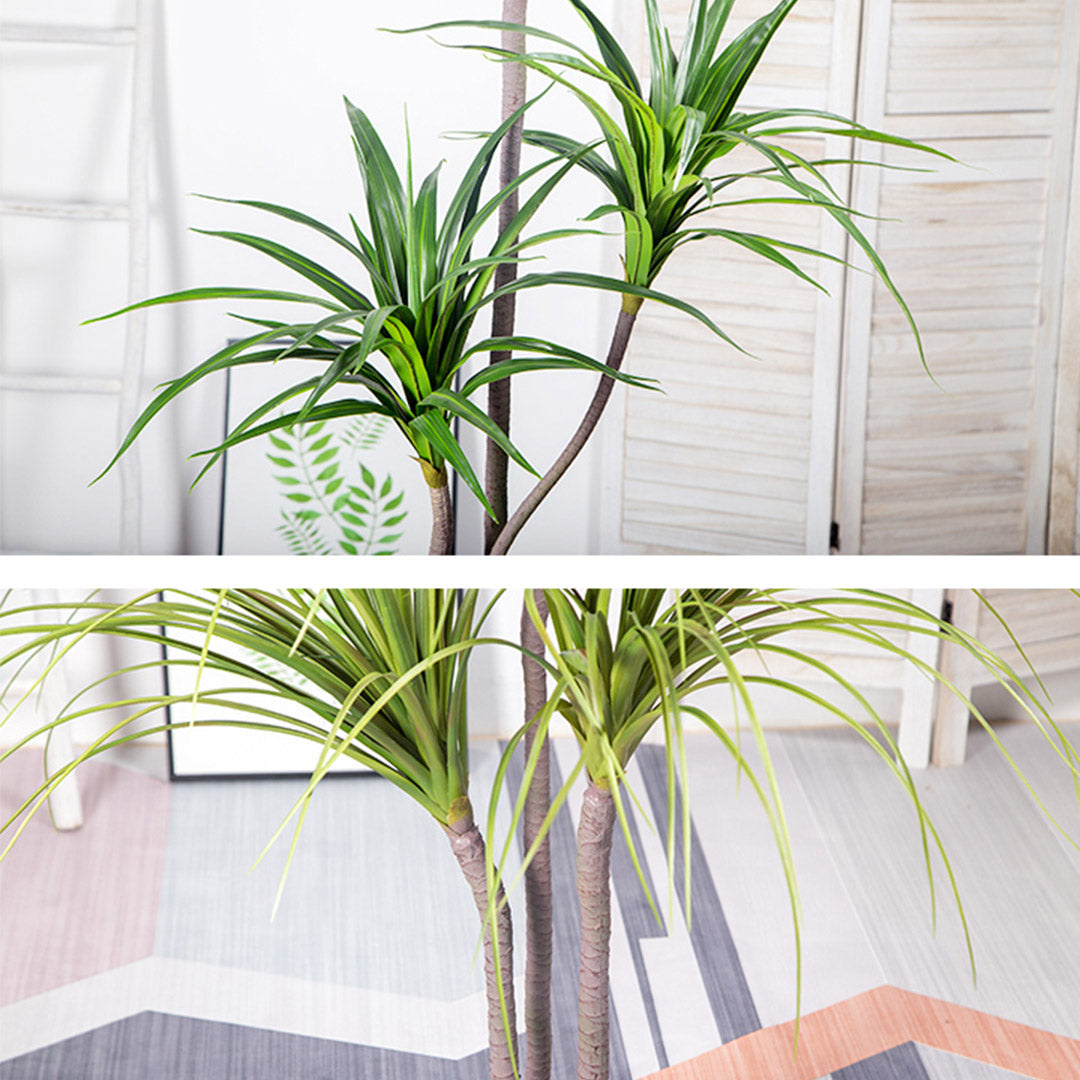SOGA 2X 180cm Green Artificial Indoor Brazlian Iron Tree Fake Plant Decorative 4 Heads - Cafe Supply