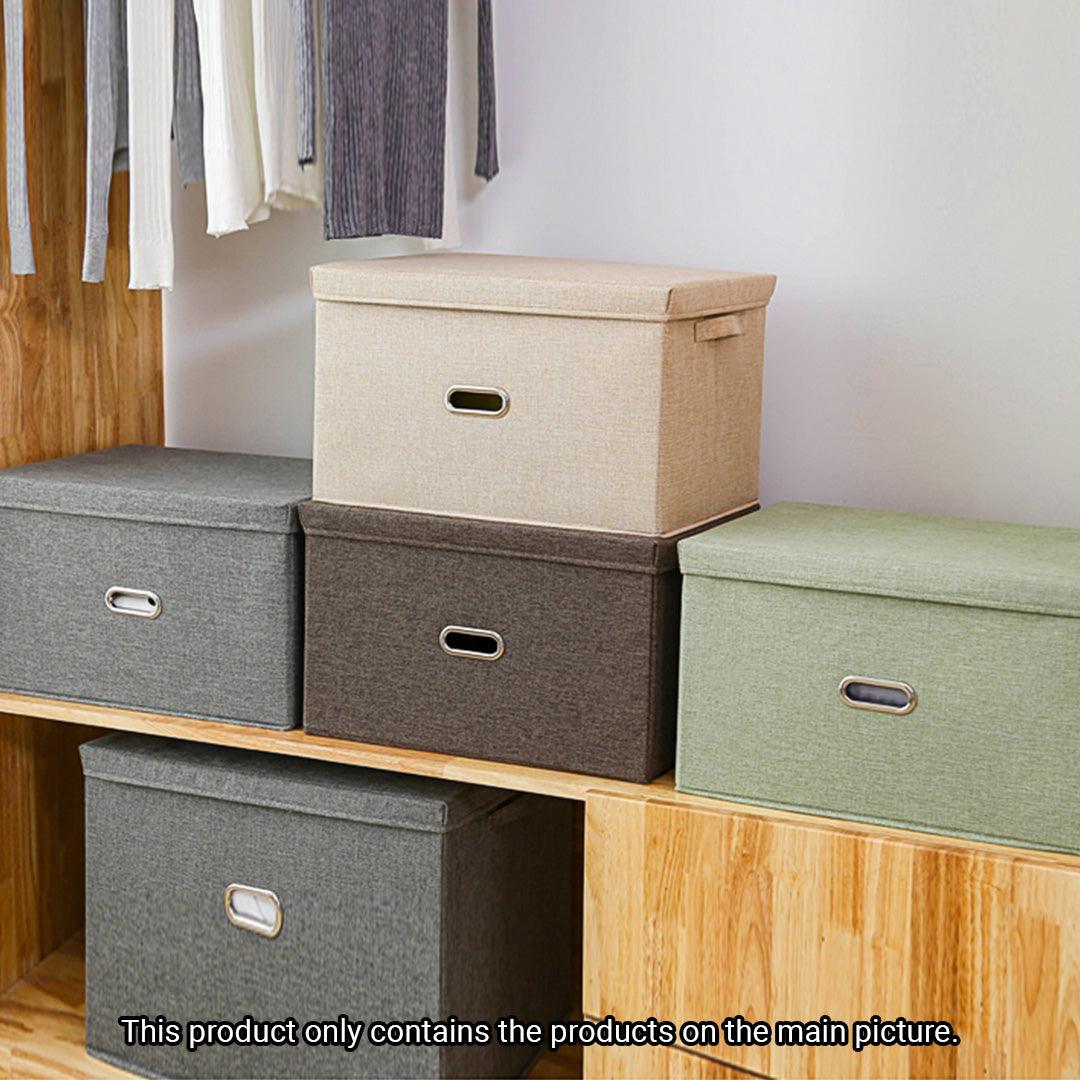 SOGA Coffee Large Foldable Canvas Storage Box Cube Clothes Basket Organiser Home Decorative Box - Cafe Supply