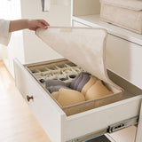 SOGA 2X Beige Flip Top Underwear Storage Box Foldable Wardrobe Partition Drawer Home Organiser - Cafe Supply