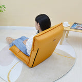 SOGA 2X Yellow Lounge Recliner Lazy Sofa Bed Tatami Cushion Collapsible Backrest Seat Home Office Decor - Cafe Supply