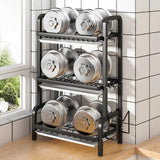 SOGA 2X 3 Tier 62cm Steel Black Kitchen Countertop Drying Rack Dish Plate Cutlery Cutting Board Holder Dish Drainer Kitchen Organiser - Cafe Supply