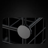 SOGA 2X Black Portable 3 Tier Cube Storage Organiser Foldable DIY Modular Grid Space Saving Shelf - Cafe Supply