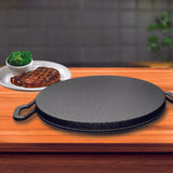 SOGA 28cm Ribbed Cast Iron Frying Pan Skillet Coating Steak Sizzle Platter - Cafe Supply