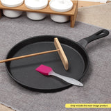 SOGA 2X 26cm Round Cast Iron Frying Pan Skillet Griddle Sizzle Platter - Cafe Supply