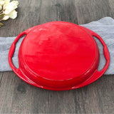 SOGA 2X Enamel Porcelain 26cm Cast Iron Frying Pan Skillet Non-stick Coating Steak Sizzle Platter - Cafe Supply