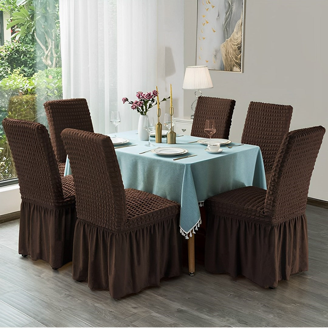SOGA Coffee Chair Cover Seat Protector with Ruffle Skirt Stretch Slipcover Wedding Party Home Decor - Cafe Supply