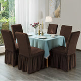 SOGA Coffee Chair Cover Seat Protector with Ruffle Skirt Stretch Slipcover Wedding Party Home Decor - Cafe Supply