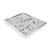 SOGA 2X Gastronorm GN Pan Lid Full Size 1/2 Stainless Steel Tray Top Cover - Cafe Supply