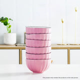 SOGA Pink Japanese Style Ceramic Dinnerware Crockery Soup Bowl Plate Server Kitchen Home Decor Set of 10 - Cafe Supply