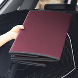 SOGA Leather Car Boot Collapsible Foldable Trunk Cargo Organizer Portable Storage Box Red Medium - Cafe Supply