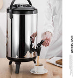 SOGA 4X 14L Portable Insulated Cold/Heat Coffee Tea Beer Barrel Brew Pot With Dispenser - Cafe Supply