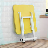 SOGA Yellow Minimalist Cat Ear Folding Table Indoor Outdoor Portable Stall Desk Home Decor - Cafe Supply