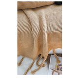 SOGA Coffee Tassel Fringe Knitting Blanket Warm Cozy Woven Cover Couch Bed Sofa Home Decor - Cafe Supply