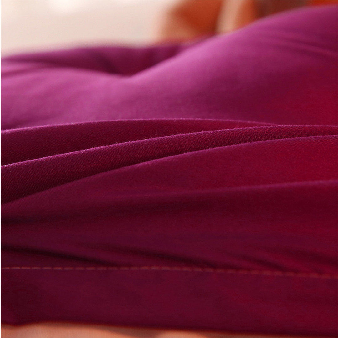 SOGA 2X 180cm Burgundy Princess Bed Pillow Headboard Backrest Bedside Tatami Sofa Cushion with Ruffle Lace Home Decor - Cafe Supply