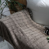 SOGA Coffee Textured Knitted Throw Blanket Warm Cozy Woven Cover Couch Bed Sofa Home Decor with Tassels - Cafe Supply
