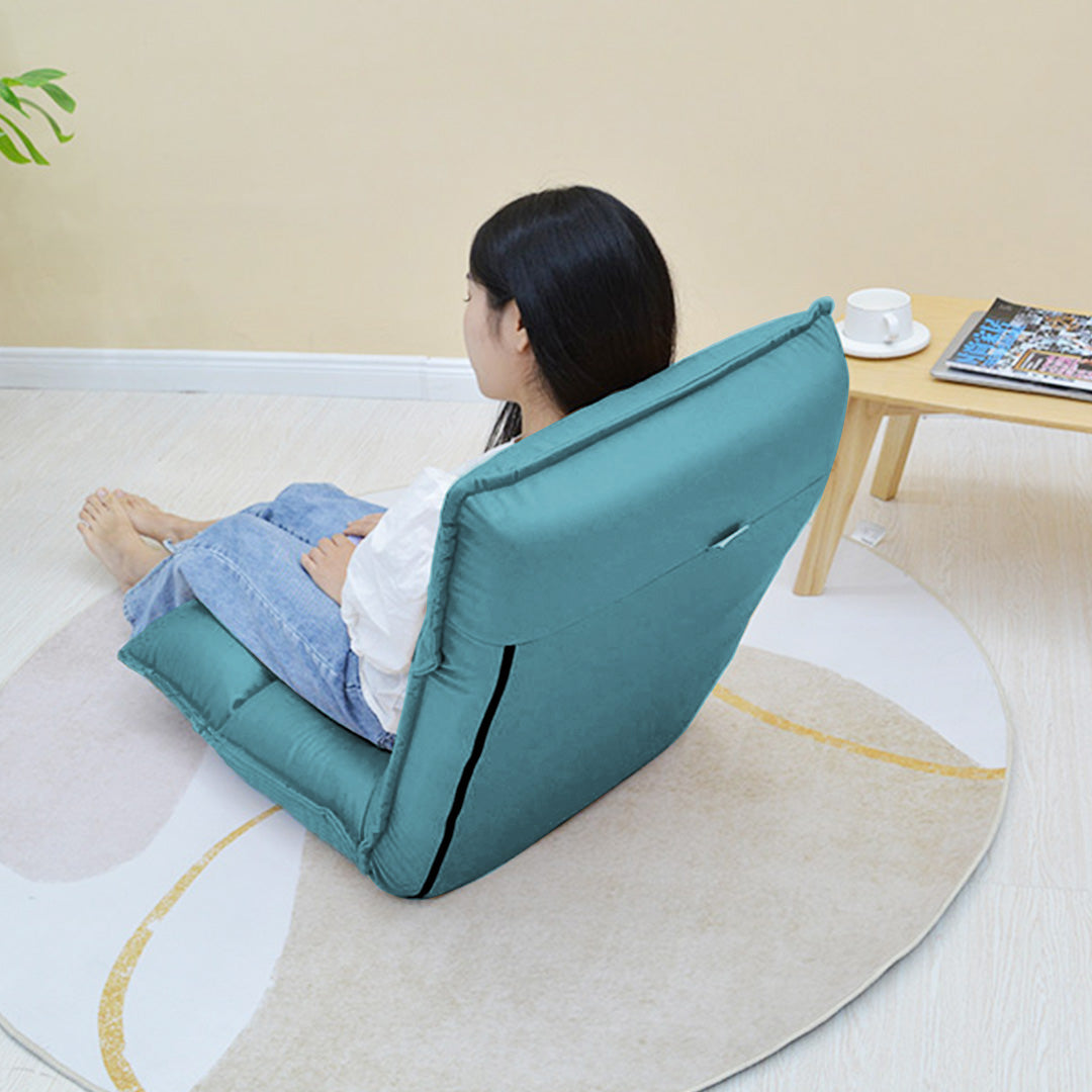 SOGA 2X Green Lounge Recliner Lazy Sofa Bed Tatami Cushion Collapsible Backrest Seat Home Office Decor - Cafe Supply