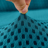 SOGA 1-Seater Blue Sofa Cover with Ruffled Skirt Couch Protector High Stretch Lounge Slipcover Home Decor - Cafe Supply