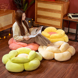 SOGA Green Double Flower Shape Cushion Soft Bedside Floor Plush Pillow Home Decor - Cafe Supply