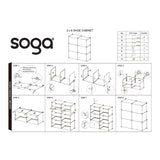 SOGA 5 Tier 2 Column White Shoe Rack Organizer Sneaker Footwear Storage Stackable Stand Cabinet Portable Wardrobe with Cover - Cafe Supply