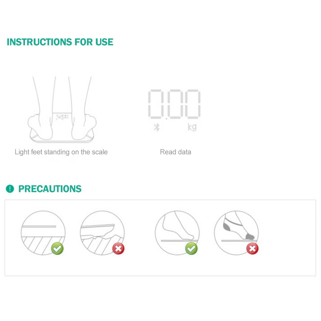 SOGA 2X 180kg Digital Fitness Weight Bathroom Gym Body Glass LCD Electronic Scales White/Green - Cafe Supply