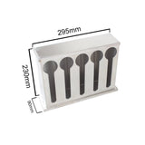 SOGA 2X Stainless Steel Buffet Restaurant Spoon Utensil Holder Storage Rack 5 Holes