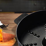 SOGA 2X 28cm Cast Iron Dutch Oven Pre-Seasoned Camping Stew Pot with Lid - Cafe Supply