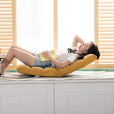 SOGA 4X Yellow Lounge Floor Recliner Adjustable Gaming Sofa Bed Foldable Indoor Outdoor Backrest Seat Home Office Decor - Cafe Supply