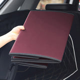 SOGA 2X Leather Car Boot Collapsible Foldable Trunk Cargo Organizer Portable Storage Box Red Medium - Cafe Supply