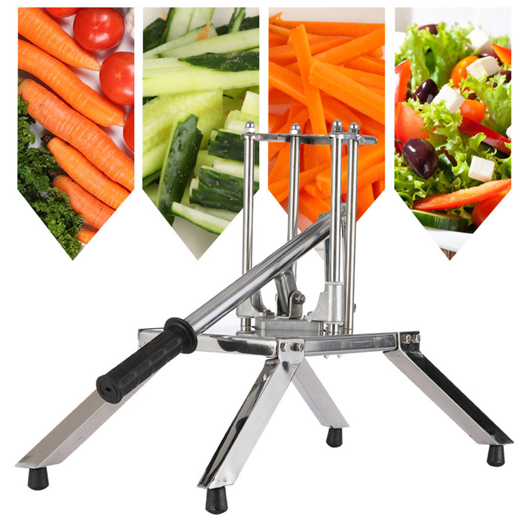 SOGA 2X Commercial Potato French Fry Fruit Vegetable Cutter Stainless Steel 3 Blades - Cafe Supply