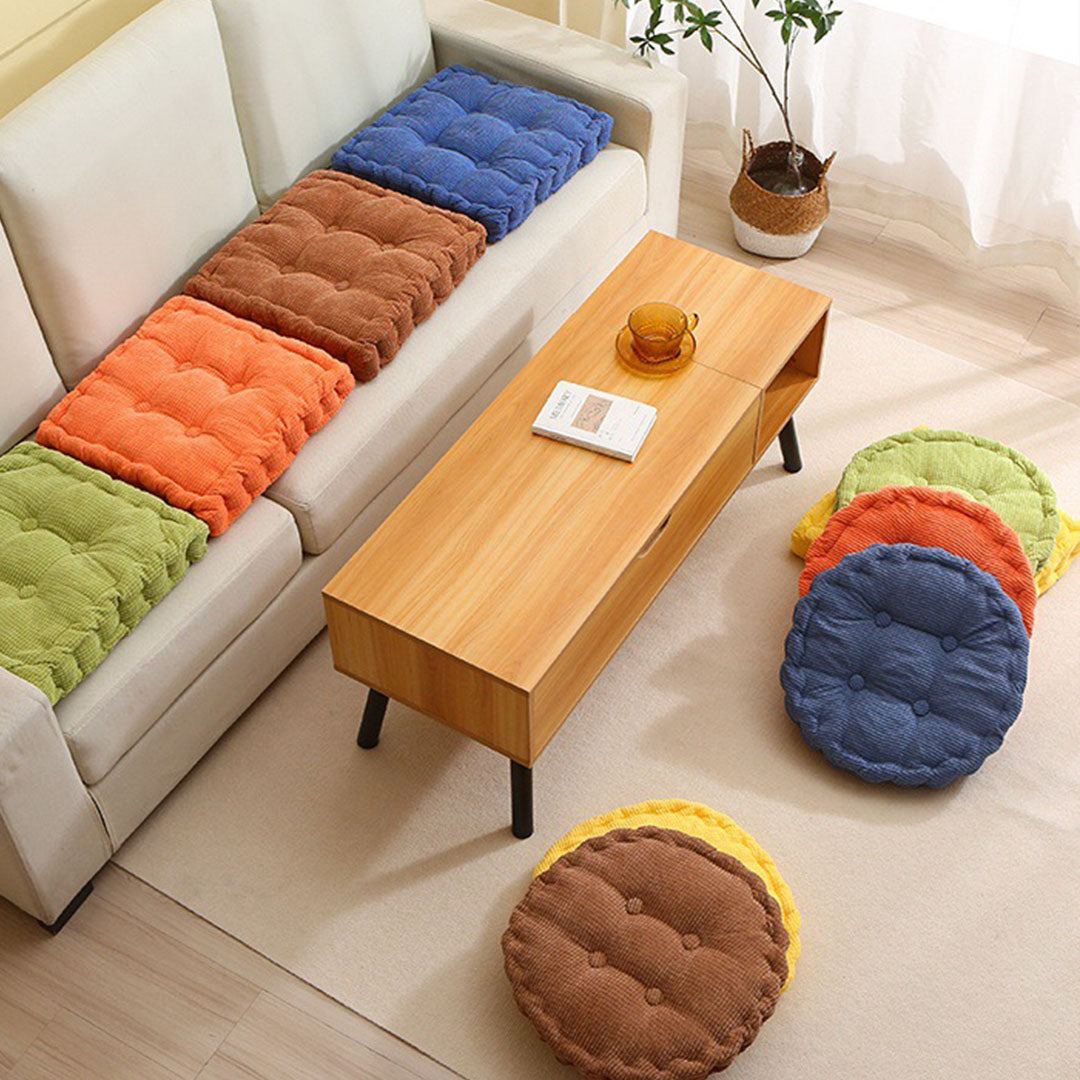 SOGA 2X Blue Round Cushion Soft Leaning Plush Backrest Throw Seat Pillow Home Office Decor - Cafe Supply