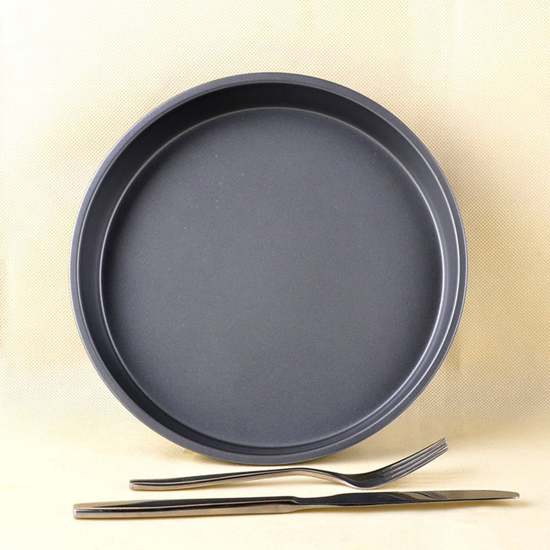 SOGA 2X 9-inch Round Black Steel Non-stick Pizza Tray Oven Baking Plate Pan - Cafe Supply