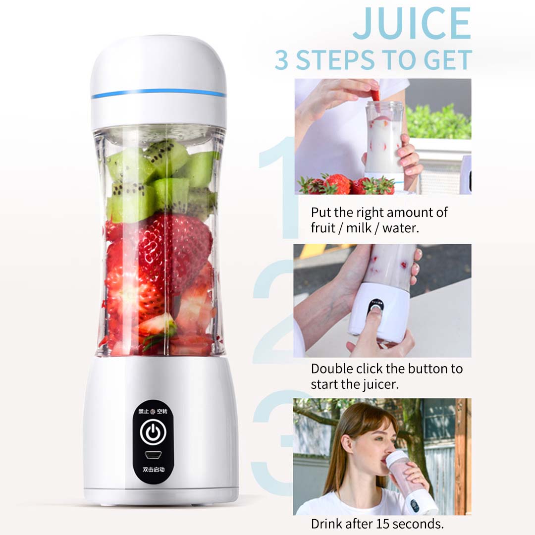 SOGA 380ml Portable Mini USB Rechargeable Handheld Fruit Mixer Juicer Pink - Cafe Supply
