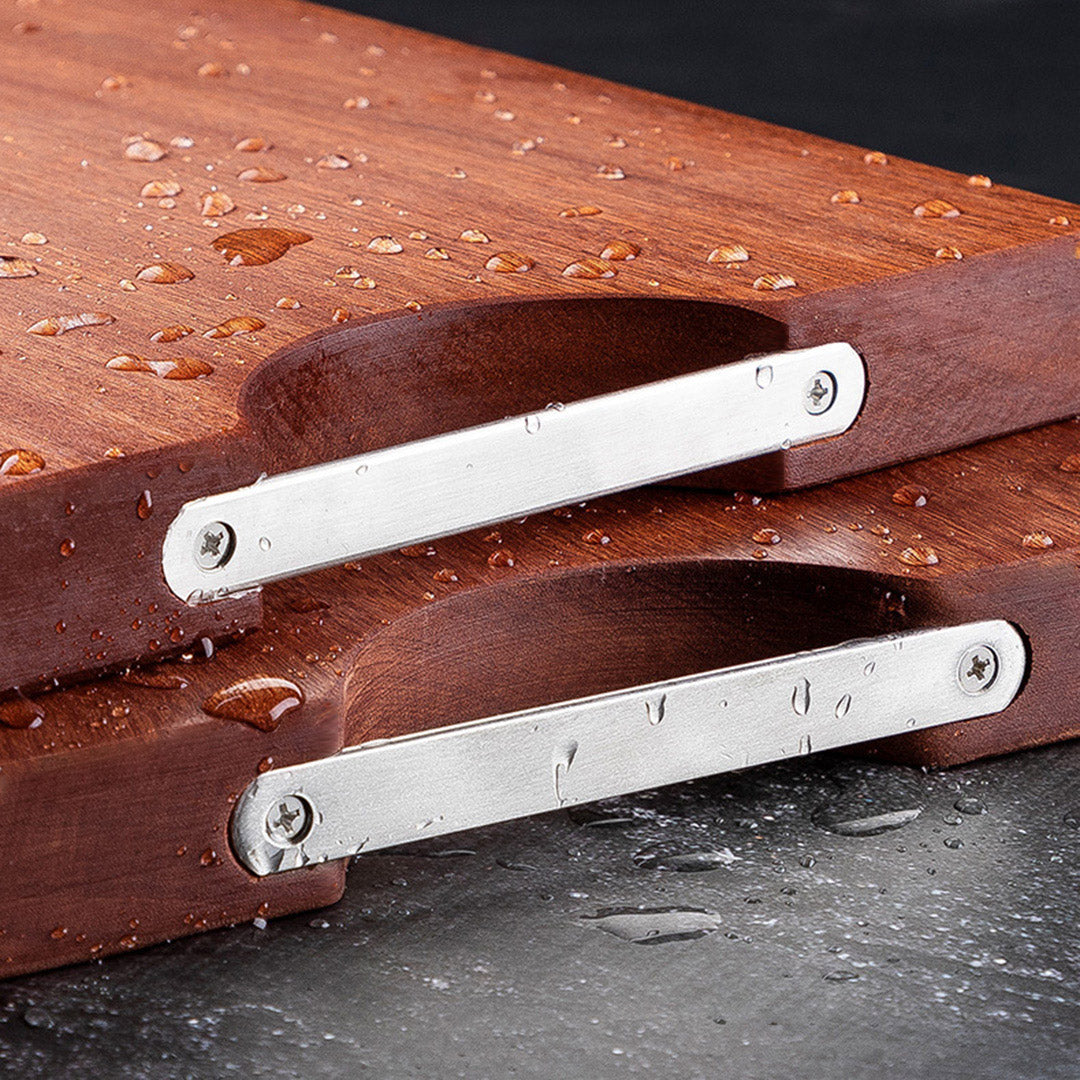 SOGA 26cm Rectangular Wooden Ebony Butcher Block Non-slip Chopping Food Serving Tray Charcuterie Board - Cafe Supply