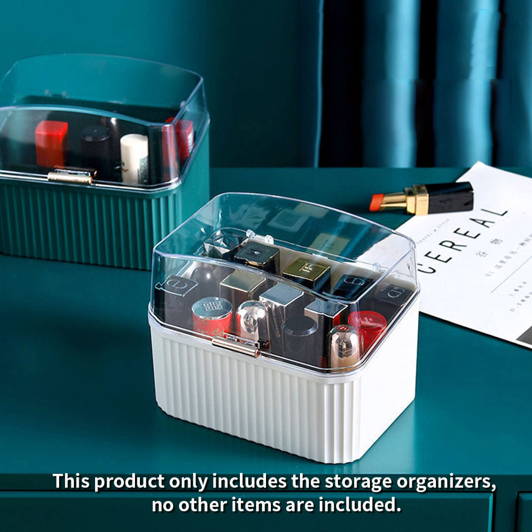 SOGA White Cosmetic Jewelry Storage Organiser Set Makeup Brush Lipstick Skincare Holder Jewelry Storage Box with Handle - Cafe Supply