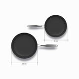 SOGA Stainless Steel Fry Pan 28cm 36cm Frying Pan Induction Non Stick Interior - Cafe Supply