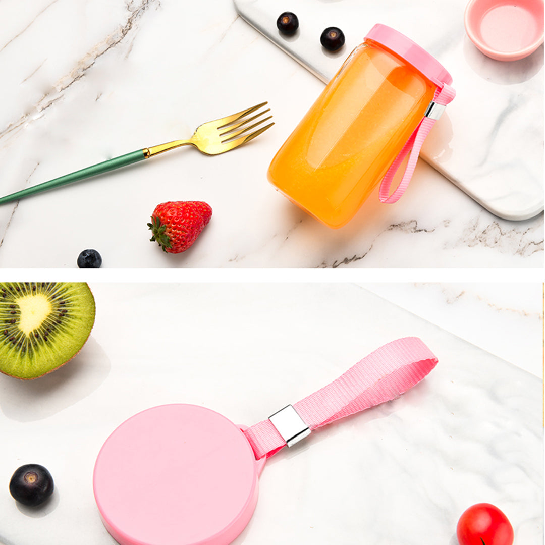 SOGA 2X Portable Mini USB Rechargeable Handheld Juice Extractor Fruit Mixer Juicer Pink - Cafe Supply