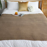 SOGA Coffee Acrylic Knitted Throw Blanket Solid Fringed Warm Cozy Woven Cover Couch Bed Sofa Home Decor - Cafe Supply