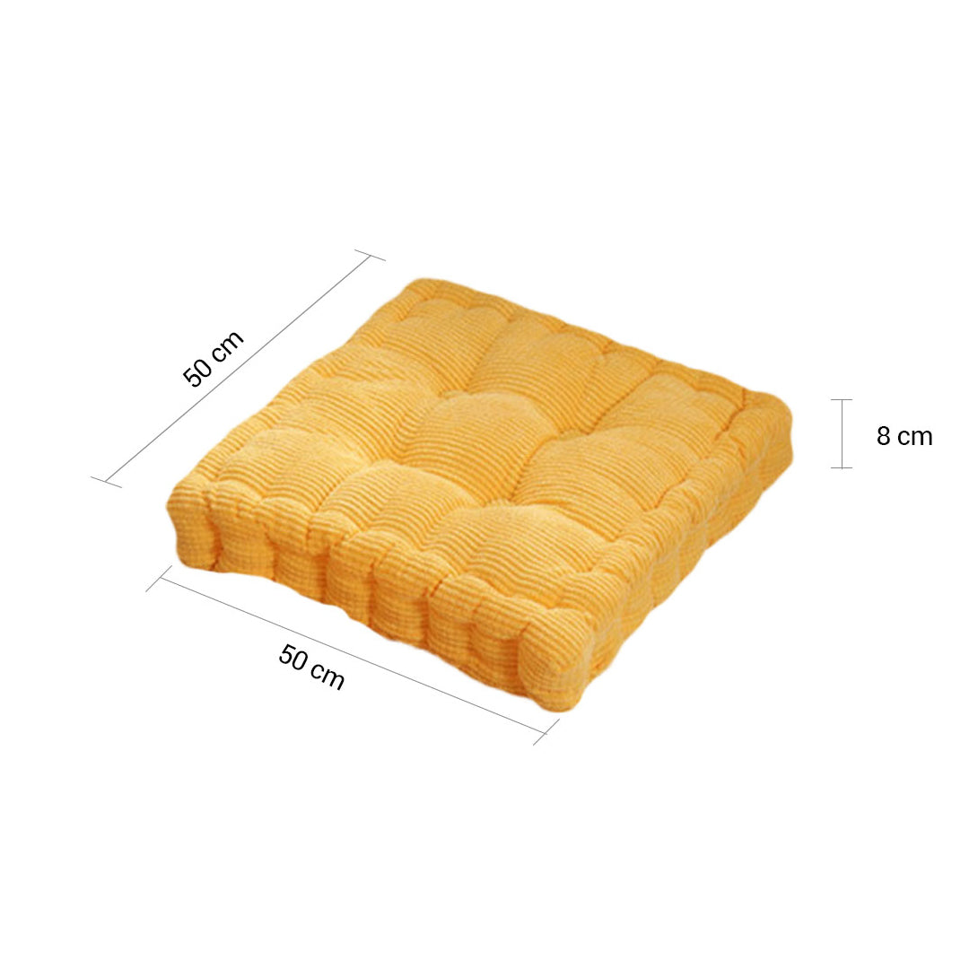SOGA 2X Yellow Square Cushion Soft Leaning Plush Backrest Throw Seat Pillow Home Office Decor - Cafe Supply