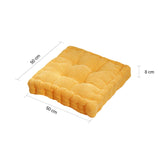 SOGA 2X Yellow Square Cushion Soft Leaning Plush Backrest Throw Seat Pillow Home Office Decor - Cafe Supply