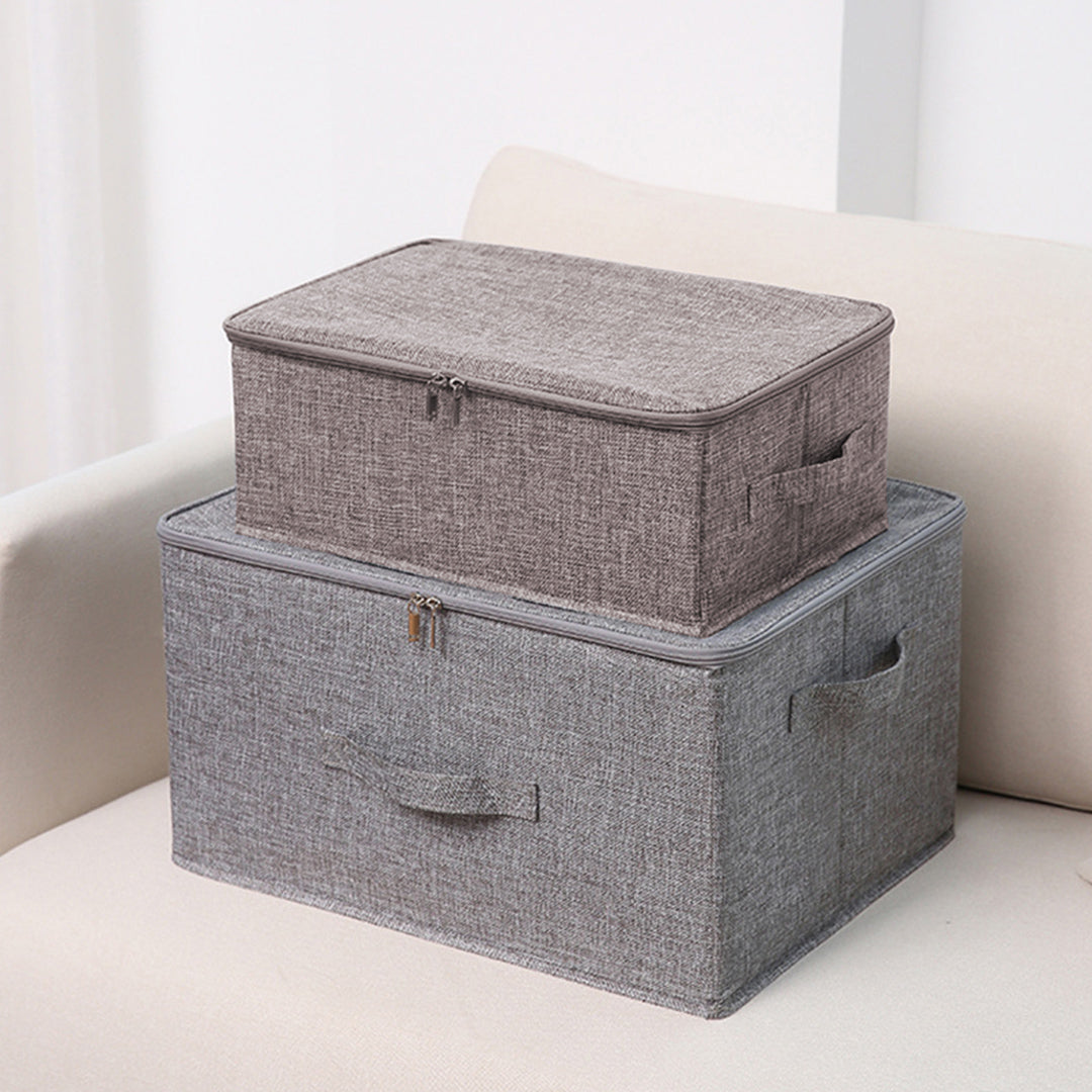SOGA 2X Coffee Small Portable Double Zipper Storage Box Moisture Proof Clothes Basket Foldable Home Organiser - Cafe Supply
