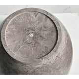 SOGA 2X 32cm Rock Grey Round Resin Plant Flower Pot in Cement Pattern Planter Cachepot for Indoor Home Office - Cafe Supply