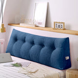 SOGA 2X 180cm Blue Triangular Wedge Bed Pillow Headboard Backrest Bedside Tatami Cushion Home Decor - Cafe Supply