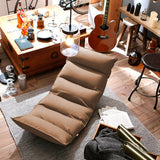 SOGA 2X Foldable Tatami Floor Sofa Bed Meditation Lounge Chair Recliner Lazy Couch Khaki - Cafe Supply