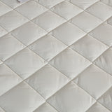 SOGA 2X White 183cm Wide Cross-Hatch Mattress Cover Thick Quilted Stretchable Bed Spread Sheet Protector with Pillow Covers - Cafe Supply