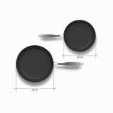 SOGA Stainless Steel Fry Pan 24cm 28cm Frying Pan Induction Non Stick Interior - Cafe Supply