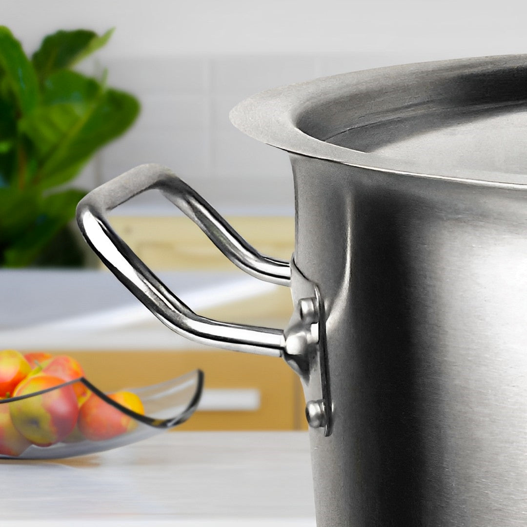 SOGA Stock Pot 21L Top Grade Thick Stainless Steel Stockpot 18/10 Without Lid - Cafe Supply