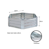 SOGA 2X 60cm Hexagon Shape Galvanised Raised Garden Bed Vegetable Herb Flower Outdoor Planter Box - Cafe Supply
